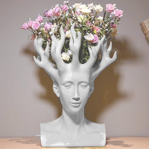 CREATIVE HUMAN HEAD VASE