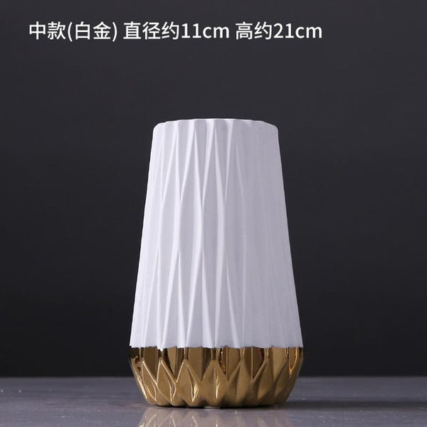 GOLD CERAMIC VASE