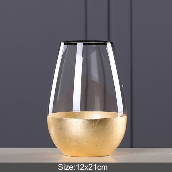 TRANSPARENT GOLD VASE