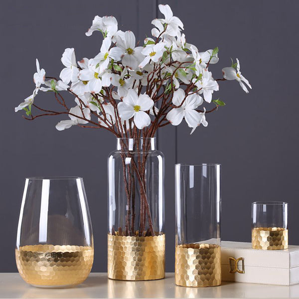 GOLD GLASS VASE