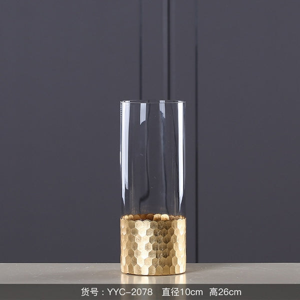 GOLD GLASS VASE