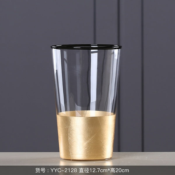 GOLD GLASS VASE