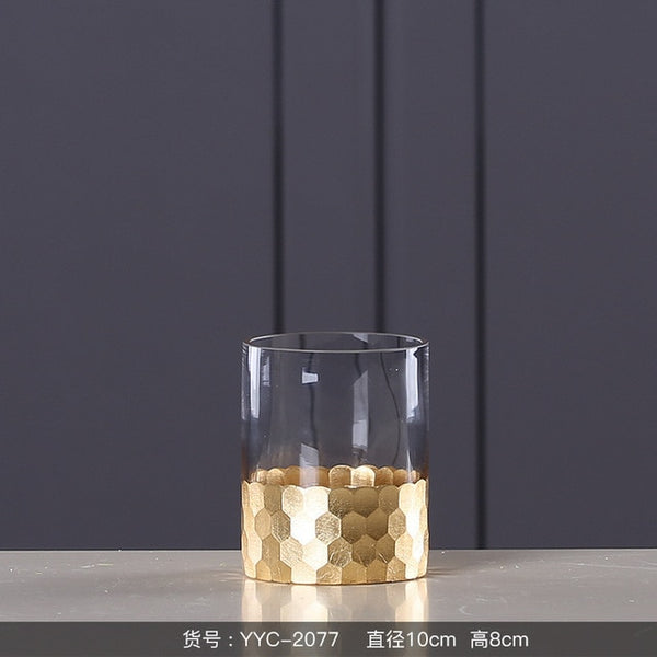 GOLD GLASS VASE