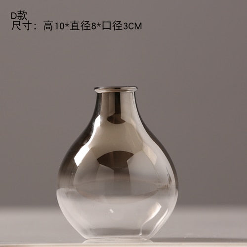 SILVER GLASS VASE
