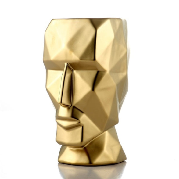 NORDIC GEOMETRIC FACE VASE