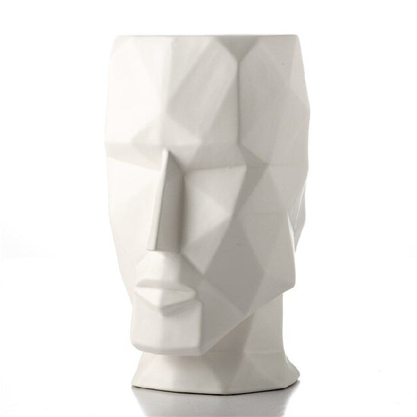 NORDIC GEOMETRIC FACE VASE
