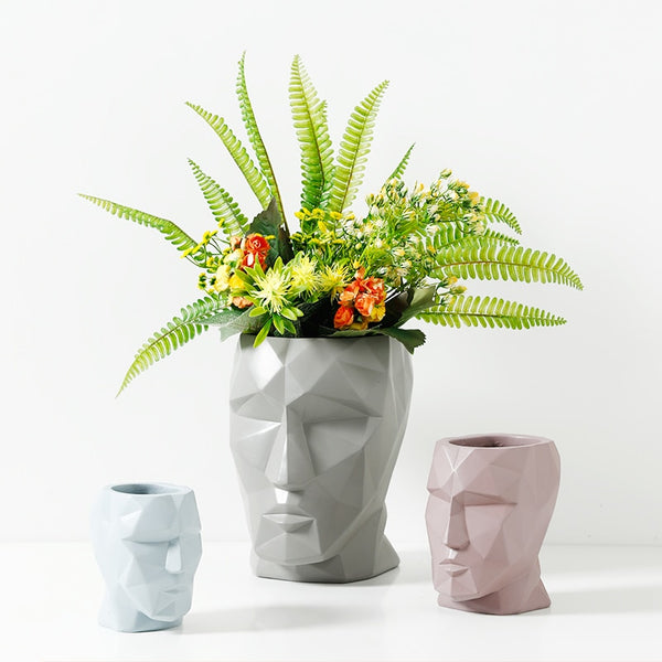 GEOMETRIC FACE VASE